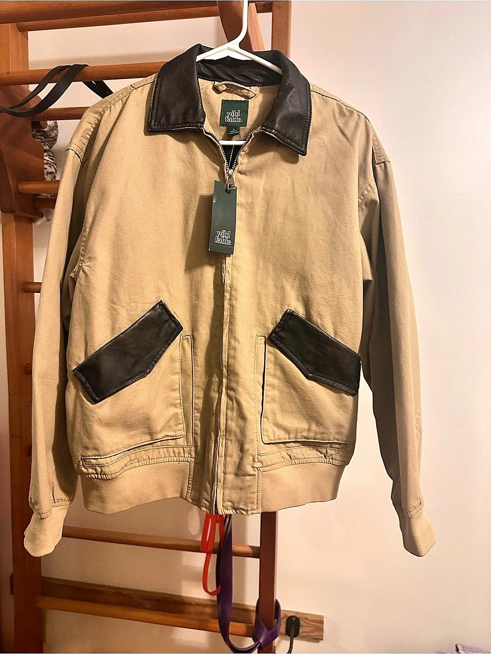 Wild Fable Women's Utility Jacket in Beige & Black NWT